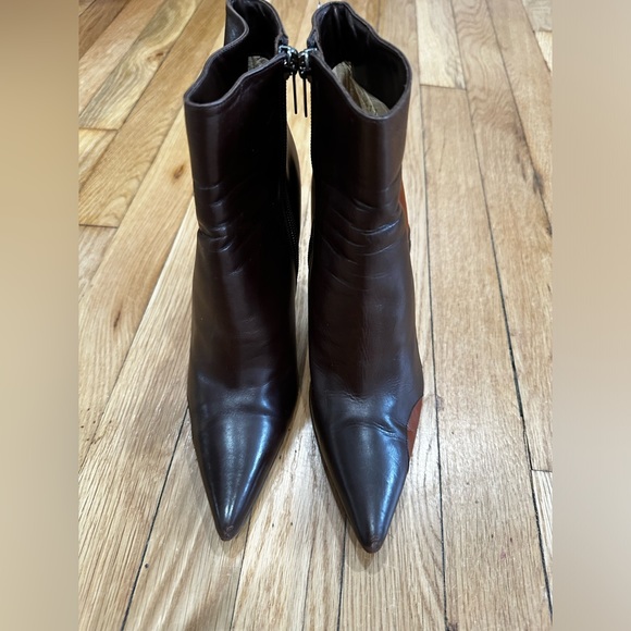 Bottega Veneta moodec Flame ankle booties brown orange heeled boot SZ 38/8 - Picture 4 of 9